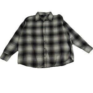 Men's George Green Plaid Button Down Top‎ Size Large Countrycore Westerncore